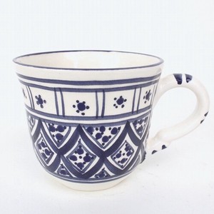 【再入荷】スラマ陶器 手描きマグカップ パピヨンブルー 01