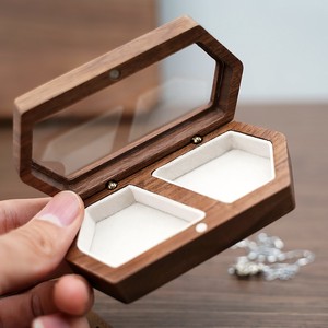 Ring Case Pose Wood Wooden Gift Box Ring Jewelry Box Accessory Box