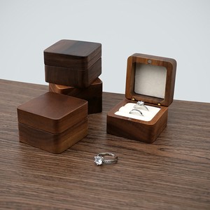 Ring Case Pose Wood Wooden Gift Box Ring Jewelry Box Accessory Box