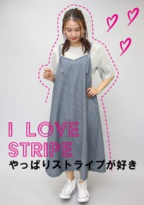Soccer Good Fabric Stripe Cami One-piece Dress 24 12