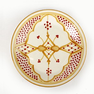 【再入荷】スラマ陶器 手描きデザート皿 D20 イエロー