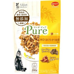 ［日本ペットフード］コンボ ピュア キャット まぐろ味・角切りまぐろ・かつお節添え 200g