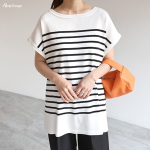 Sweater/Knitwear Knitted Tops French Sleeve Border