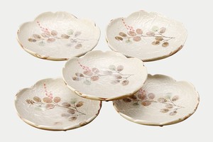 美浓烧 大餐盘/中餐盘 碟子套装 5张每组 日本制造