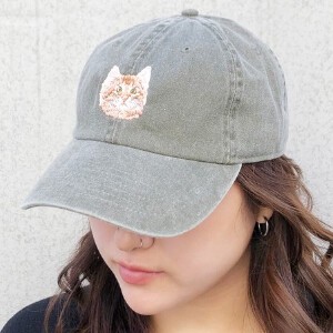 【2024春夏】 犬猫 アニマル 刺繍 ビンテージ風 キャップ 帽子 メンズ レディース ユニセックス