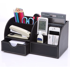 Table-top Storage Leather pen Box Fancy Goods Accessory Case Storage Business