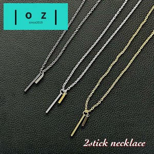 ダブルバーチャームネックレス