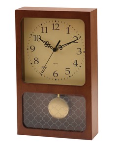 木製振り子時計 レクタング ブラウン