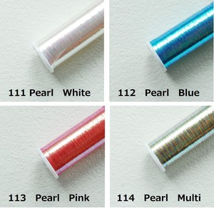Handicraft Embroidery Thread Pearl White Pink Blue Multi