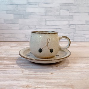 丸型 コーヒーカップ ＆ ソーサー さくらんぼ青　日本製 美濃焼 陶器 おしゃれ かわいい 可愛い カフェ