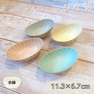 Oval Mini Dish Made in Japan Mino Ware Pottery Plates Oval Mini Dish Pastel Mat