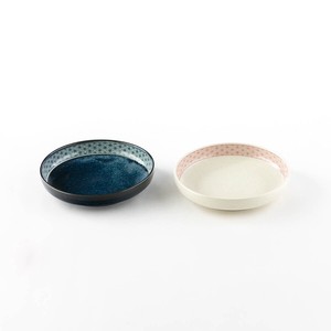 Mino ware Main Plate White Pottery Hemp Leaf Made in Japan