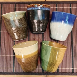 フリーカップ 【彩色塗り分け】　日本製 美濃焼 陶器 おしゃれ カップ コップ タンブラー お茶 ロック