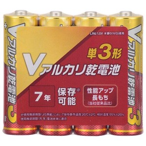 Vアルカリ単3乾電池 4P パック【まとめ買い32点】