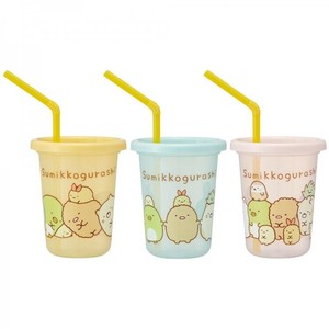 ストロー付き タンブラー230ml 3個セット すみっコぐらし  スケーター SIH2ST