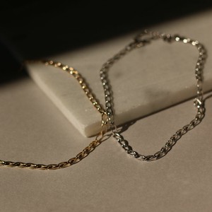 Plain Silver Chain Necklace Pendant Jewelry Simple Made in Japan