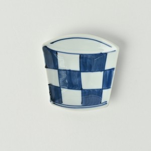 IMARI Ware Cup Small Plate Checkered Checkered Pattern Made in Japan
