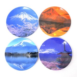 和柄メラミン食器　小皿4枚セット　富士山