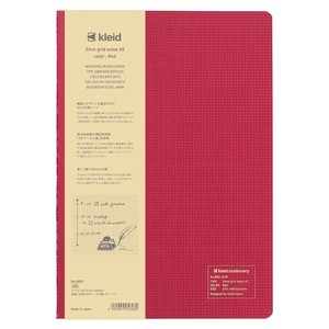 Grid Notebook kleid 2mm A5 Red