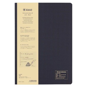 Grid Notebook kleid 2mm A5 Black