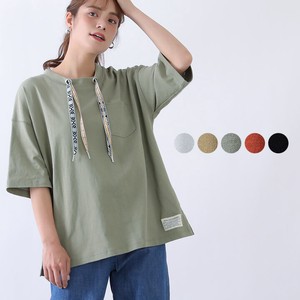 T-shirt Short Sleeve Plain Pullover Cut And Sewn Top Big Silhouette 10 9 1
