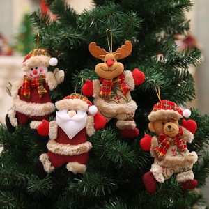 クリスマスツリーアクセサリークリスマスファブリック人形小さな吊り下げ式ペンダント24#ZJEA206