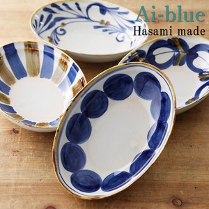 波佐見焼 オーバルボウル 藍染窯 藍ブルー | 日本製 陶器 器