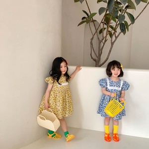 韓国風子供服　半袖ドレス　レースプリンセススカート　ワンピース　ベビー　新生児　キッズ