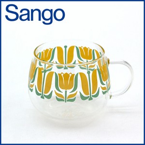 SANGO 8 21 Heat-Resistant Glass Mug Tulip nostalgic Flower Comprehension
