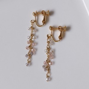 Clip-On Earrings Gold Post Design Gradation 3-colors
