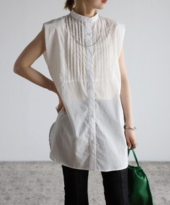 Button Shirt/Blouse Pintucked Front