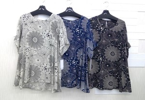 Geometric Patterns Print Cotton Tunic Blouse