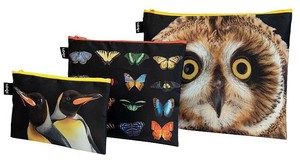 ジップポケット NATIONAL GEOGRAPHIC Owl， Butterflies， Penguins ZP.NG.OP