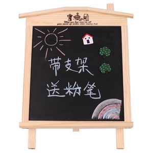 創造的な小さな家のスタンド木製黒板 ミニ黒板メッセージボードを教える磁気幼稚園の子供たち ZCLB147