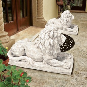 リンドハースト邸 マナーライオン(守護する獅子像) センチネル像 彫像/ エントランス 玄関（輸入品）