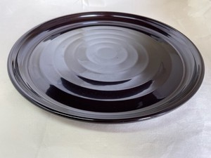 R5-70　丸盆　溜　　Round tray, tame color