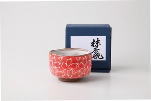 舞桜（赤）　抹茶碗