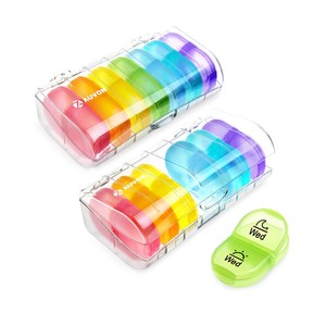 Pill Case Case Supplement Case Colorful One Day 2 Portable Pill Case Carry