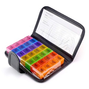 Notebook Type Pill Case Case Supplement Case 1 One Day 4 Portable Pill Case Carry Colorful