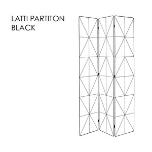 幾何学模様が印象的【LATTI PARTITION BLACK】ラティ パーティション ブラック