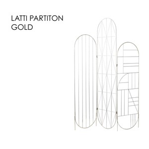 Geometric Patterns Impression PARTITION GOLD Latte Party Gold