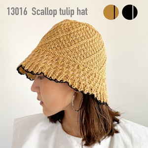 【在庫処分SALE】13016  Scallop tulip hat  スカラップチューリップハット