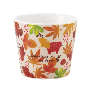 秋の枯葉プリントカップ 秋物 プリン ゼリー ムース フルーツ デザートカップ