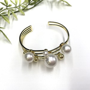 Silver Bracelet  Pearl Bangle