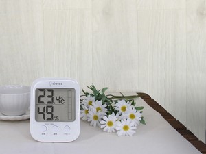 ドリテック　O-401　デジタル温湿度計「モスフィ」ホワイト