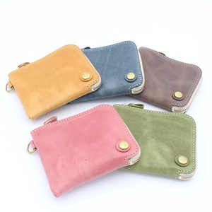Genuine Leather Mini Wallet Toro Tan Leather 5 Colors