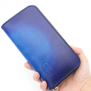 Genuine Leather Long Wallet Gradation Dyeing