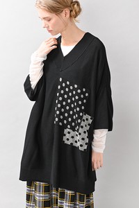 2 Dot Knitted Tunic Pullover