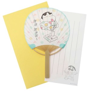 【グリーティングカード】クレヨンしんちゃん 一筆箋付きミニ竹うちわカード クレヨンしんちゃん