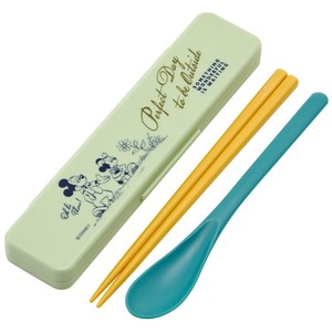 Chopsticks Mickey Skater Green 18cm Made in Japan